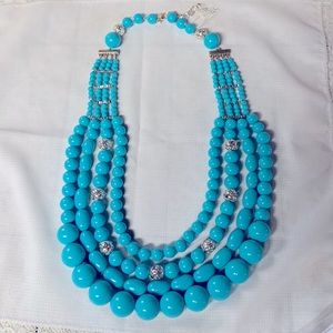 Rare JOAN RIVERS Necklace Turquoise Bead